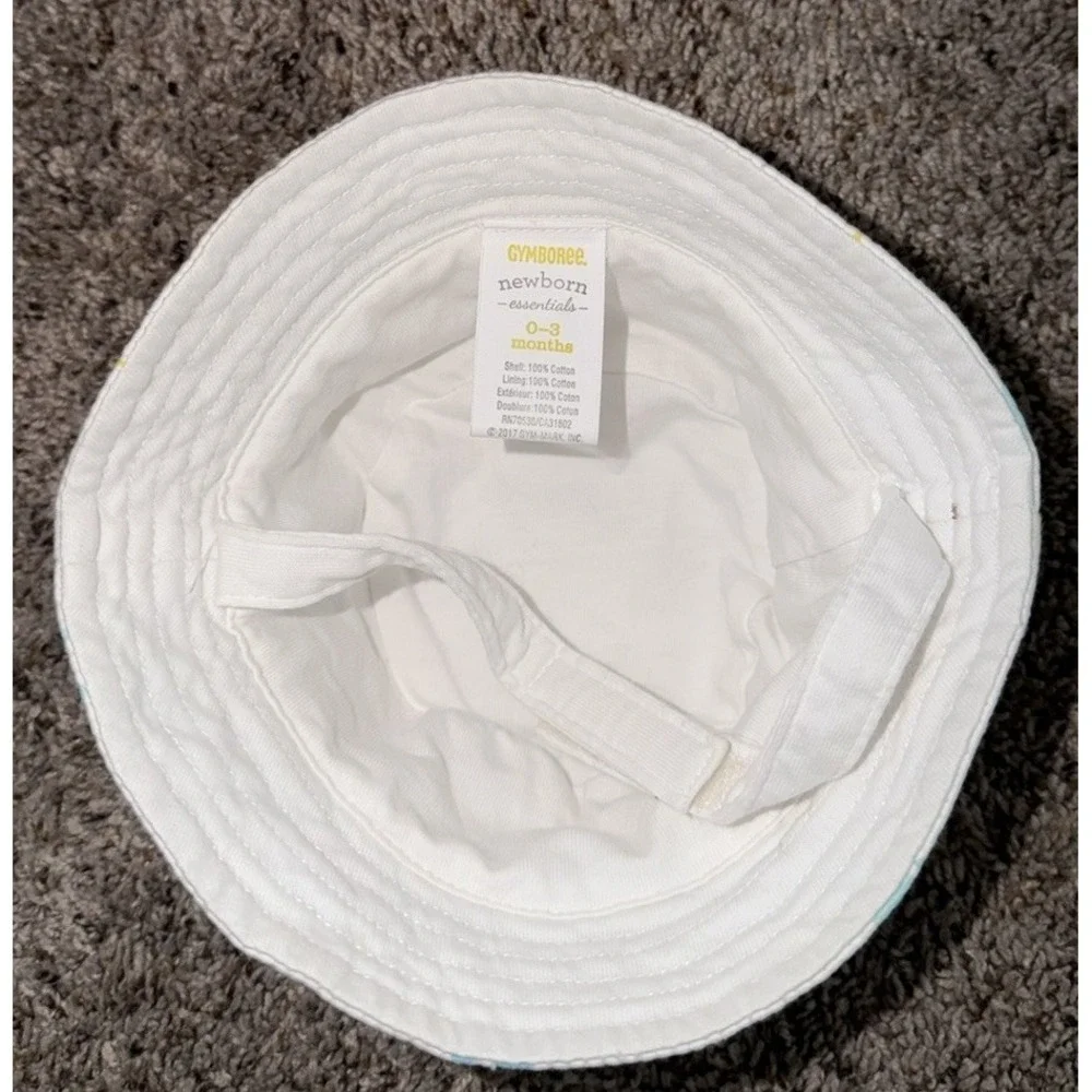 Gymboree 0-3m Baby Boy Stormy Bucket Hat/Sunhat Newborn (2017) 100%‎ Cotton