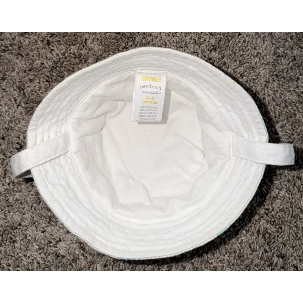 Gymboree 0-3m Baby Boy Stormy Bucket Hat/Sunhat Newborn (2017) 100%‎ Cotton