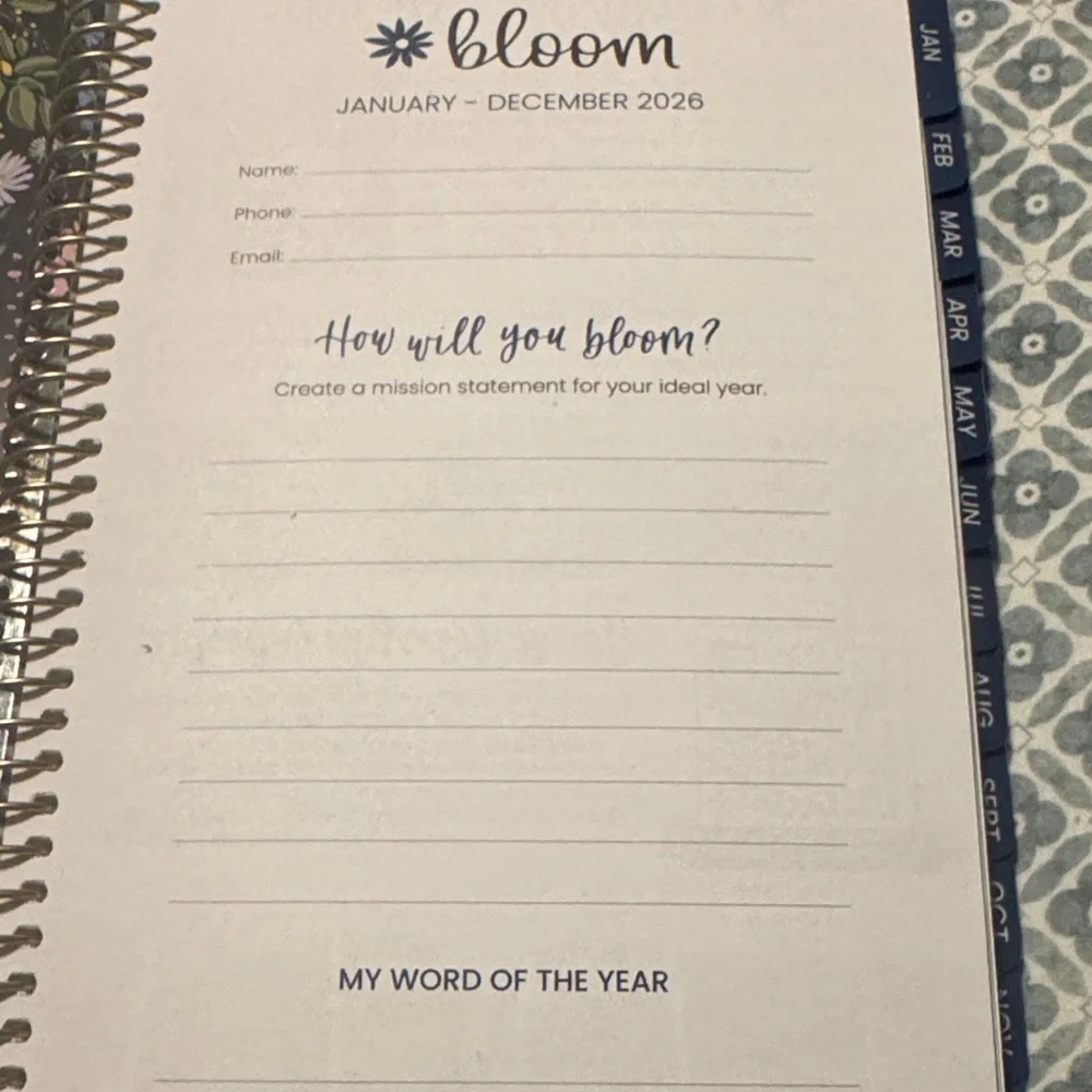 bloom planners start your