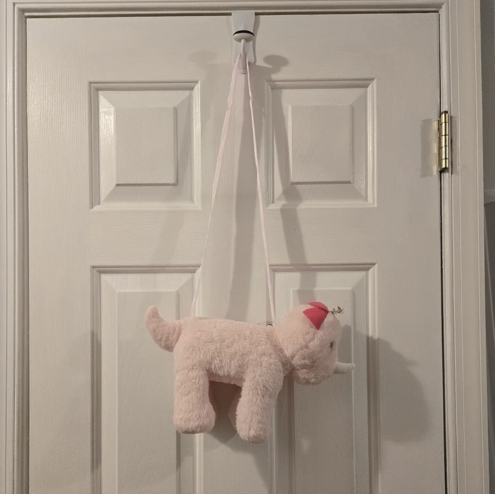 Cute Pink Dinosaur Plush Purse