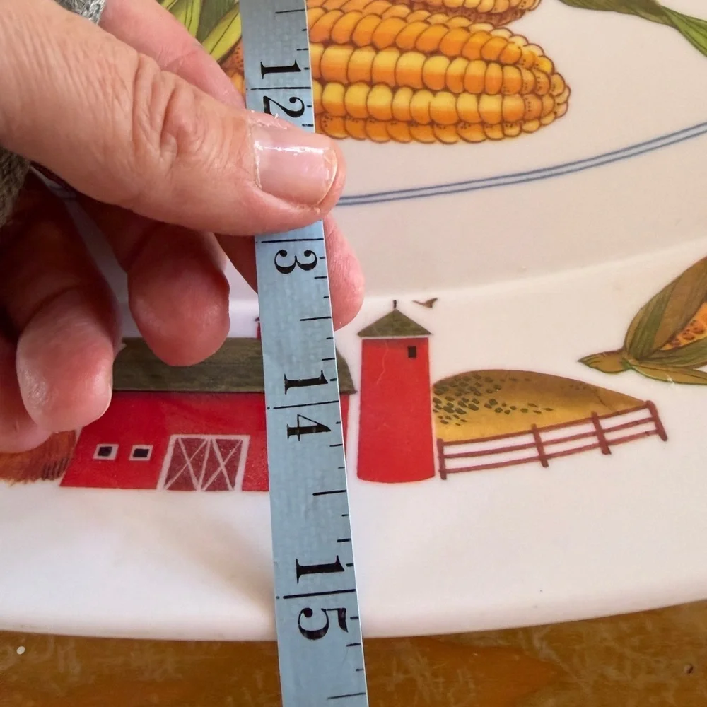 Rustic Corn Design Oval Platter