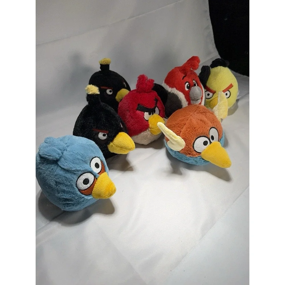 Angry Birds Lot of (7) *RED JAY MATILDA CHUCK BOMB * Plush Toys