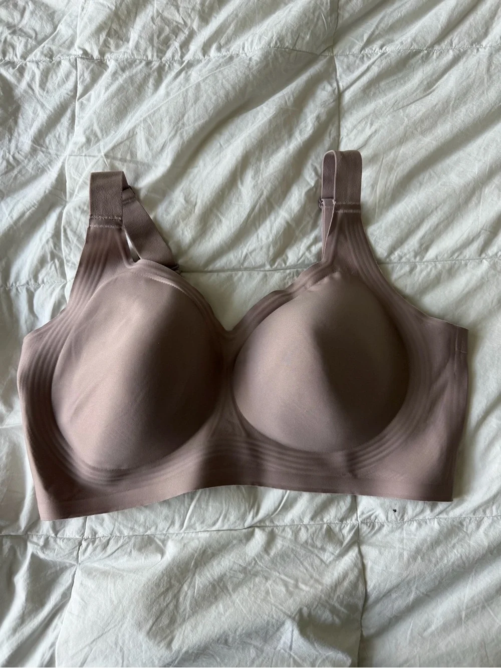 Seamless Padded Wireless Bra - Taupe