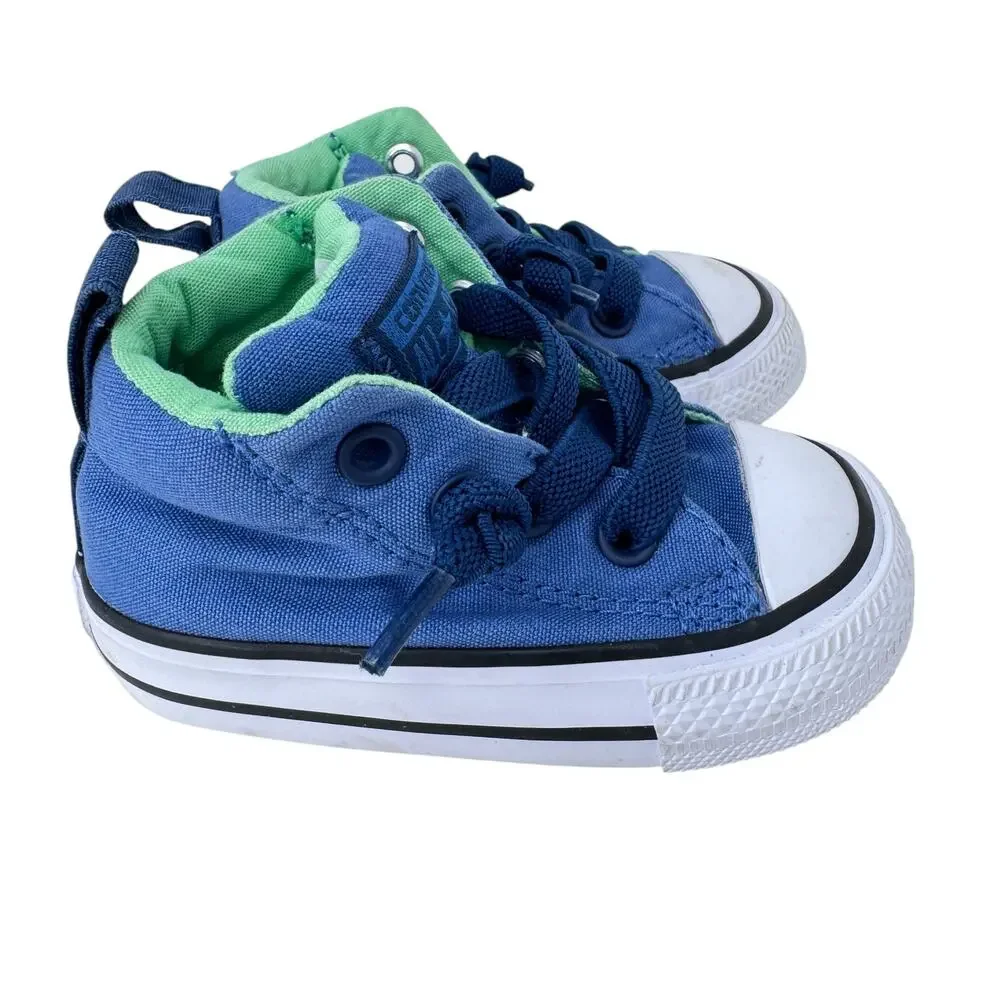 Converse Taylor All Star Street Mid Toddler's Shoes Unisex Kids 3 Blue 760072F‎