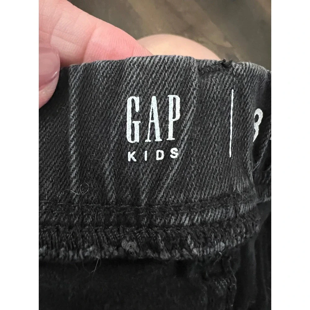 Gap Kids Girls Black Pull On Jeggings Size 8 Elastic Waist Slim Fit Denim Pants