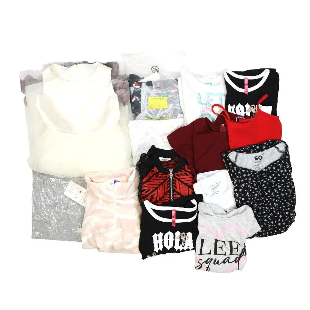 Wholesale Bulk Lot Of 15 Girls Size Small 6/7 Mixed Season Tops Bottoms Dresses