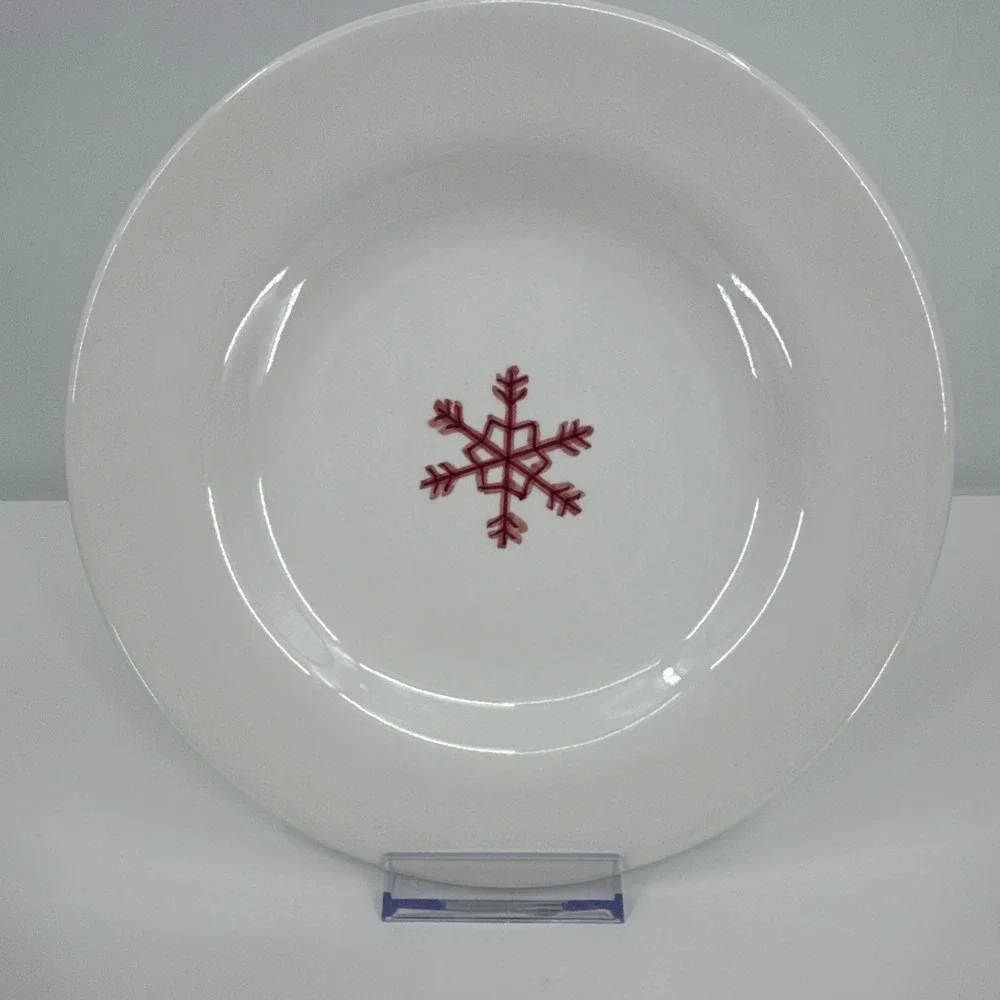 Pottery Barn‎ KEEPSAKE SNOWFLAKE Desert Plate ~ 8.25