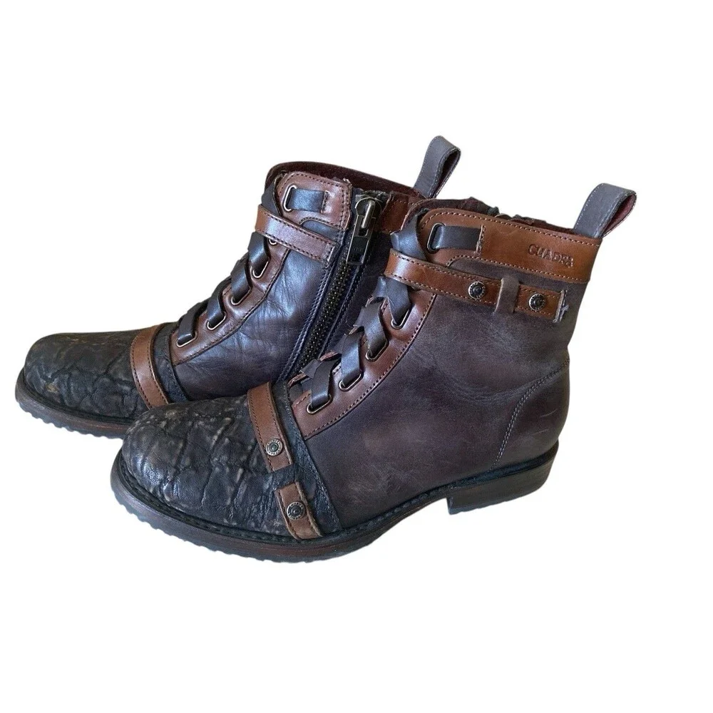 Cuadra Men's Urban Woven Leather Round Toe Cowboy Boot Size‎ 8