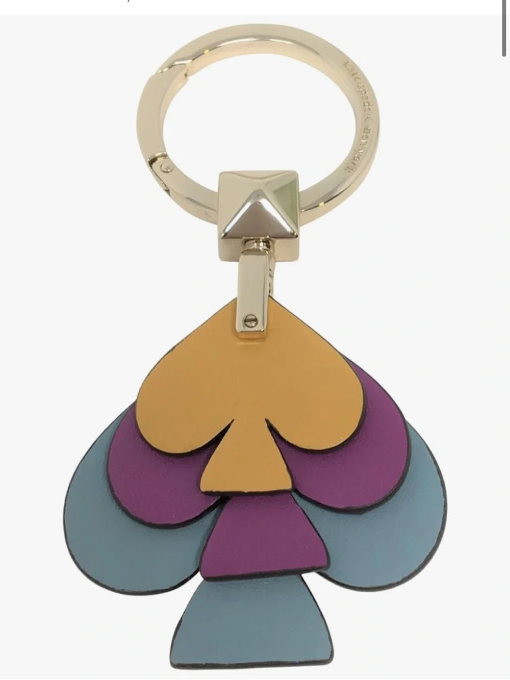Kate Spade Seaside Stacked Spade Keyfob Chain Keychain Bag Charm - NWT