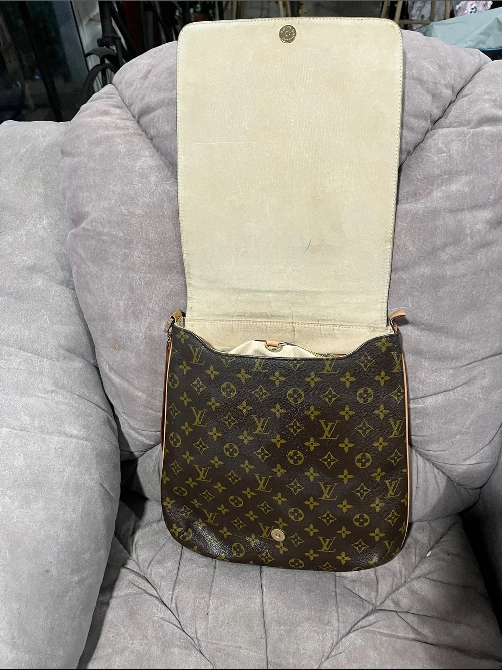 Louis Vuitton Monogram Canvas Messenger Bag in Brown and Gold