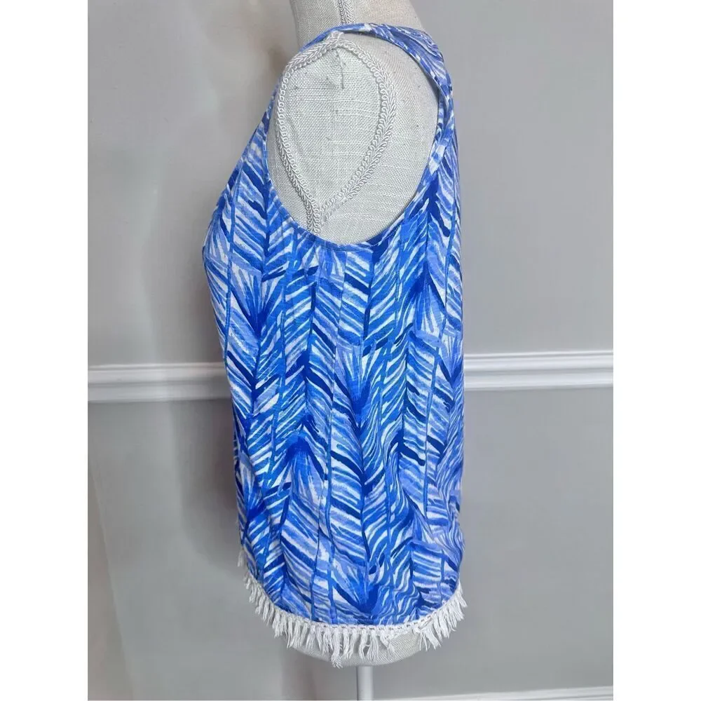 LILLY PULITZER KIPPER LAPIS BLUE COSTA VERDE BLOUSE TOP SIZE XS