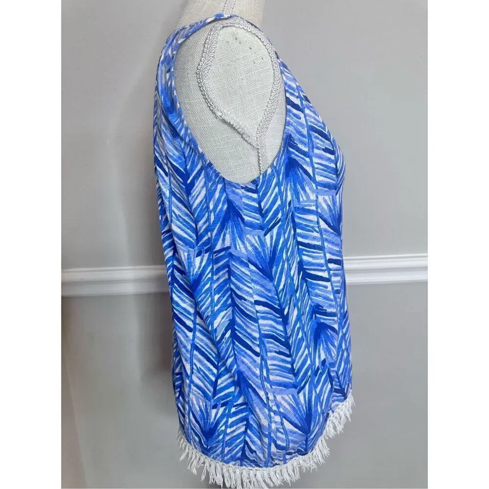 LILLY PULITZER KIPPER LAPIS BLUE COSTA VERDE BLOUSE TOP SIZE XS