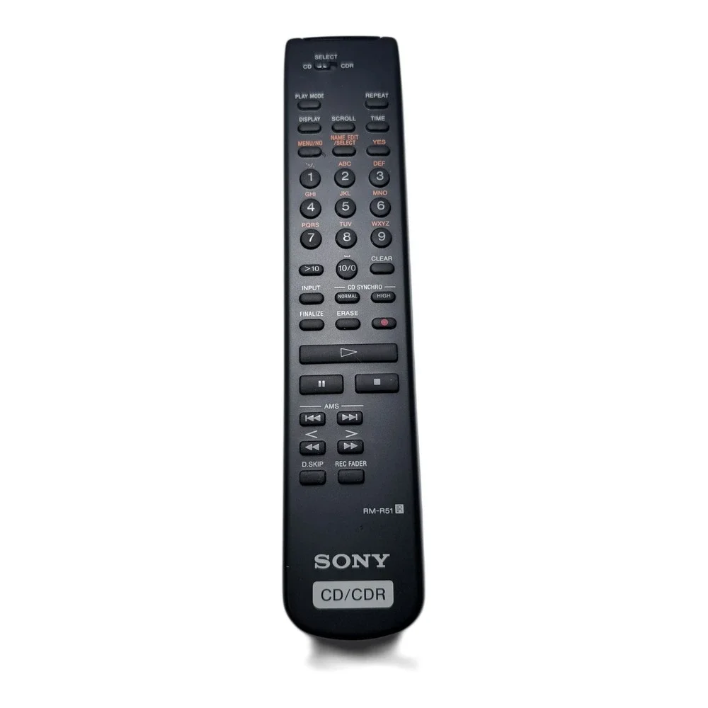 Sony RM-R51 Remote Control CD CDR‎ Player Recorder Black Genuine OEM Replacement