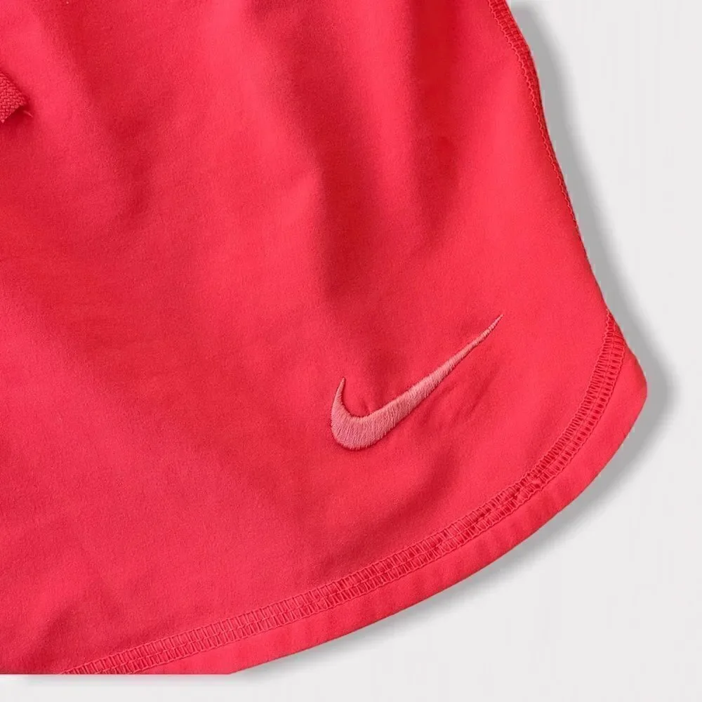 Nike Dri Fit Phantom Dual Running Shorts Fold Over Waist Orange Sz S