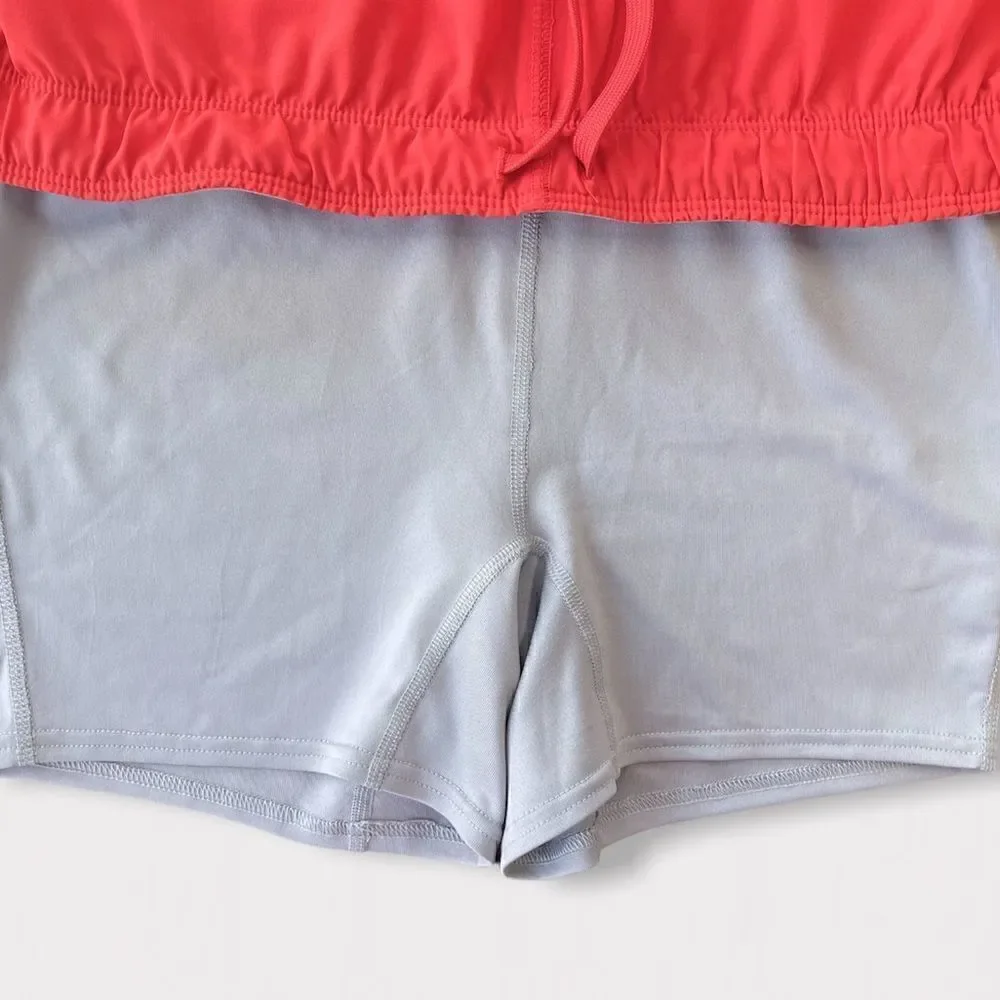 Nike Dri Fit Phantom Dual Running Shorts Fold Over Waist Orange Sz S
