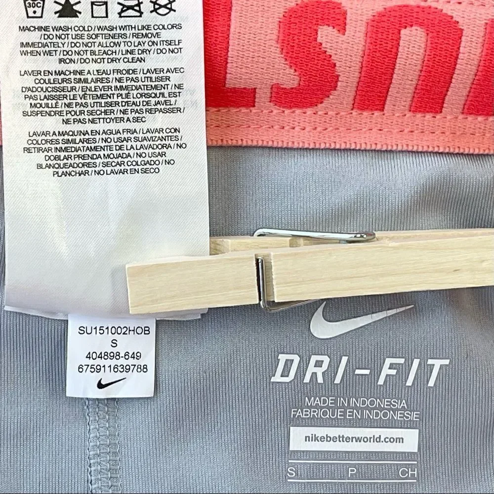 Nike Dri Fit Phantom Dual Running Shorts Fold Over Waist Orange Sz S