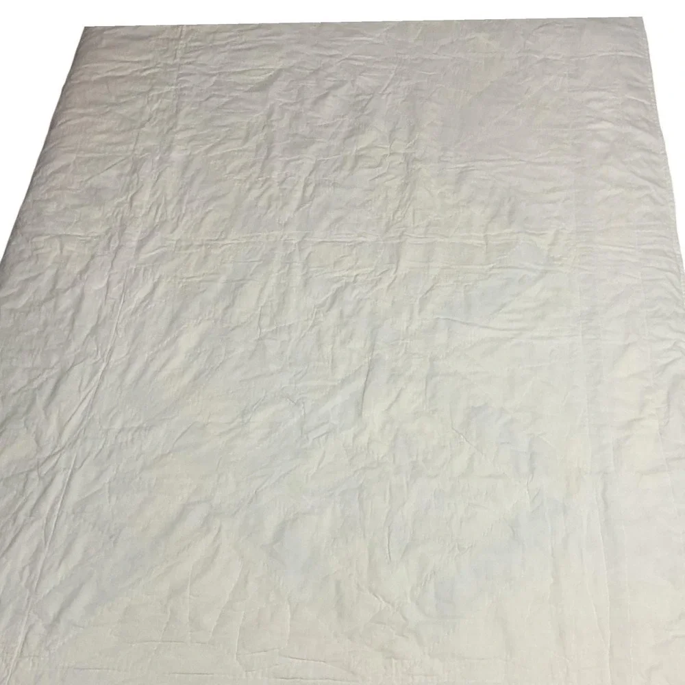 Vtg Hand Quilted‎ Star Quilt 80x82 Americana Farmhouse Cottage Cotton Bedspread