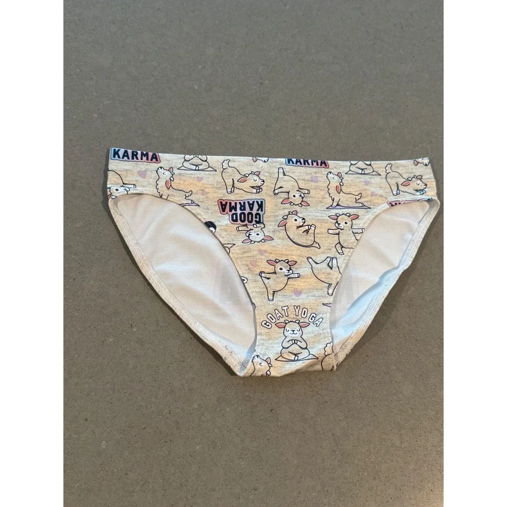 Justice Girls Oh So Soft Bikini Underwear Goat Yoga Karma Size 6 7‎