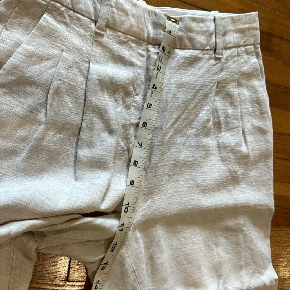 Aritzia Wilfred The Effortless Linen Cropped Pant in Natural Ecru