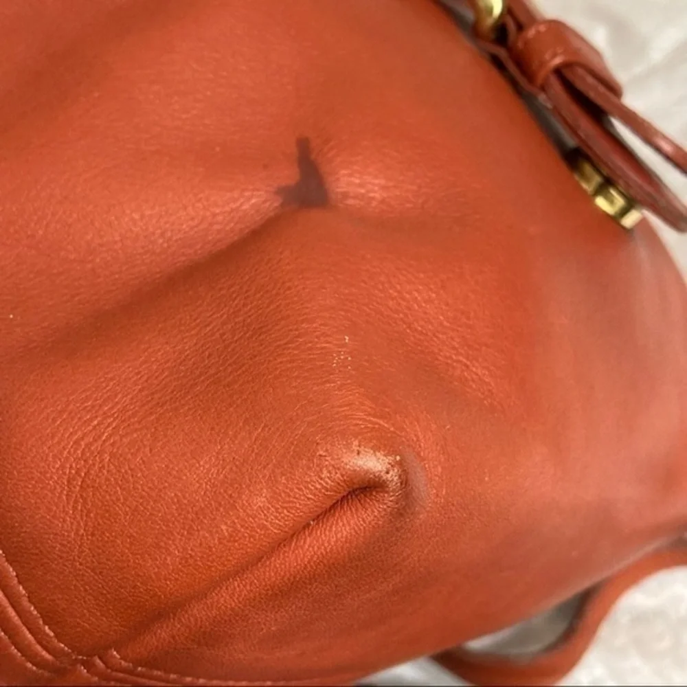 Coach vintage RARE orange burnt sienna Leather mini backpack 4152