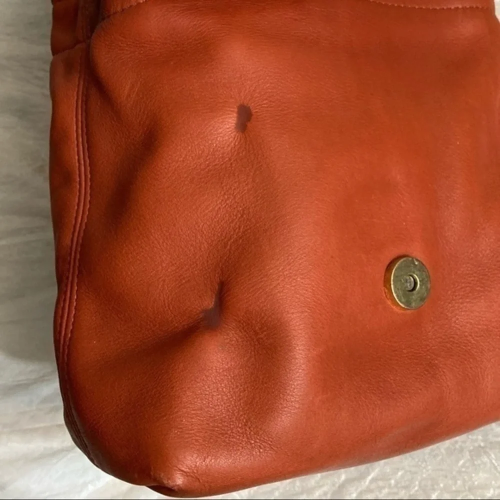 Coach vintage RARE orange burnt sienna Leather mini backpack 4152