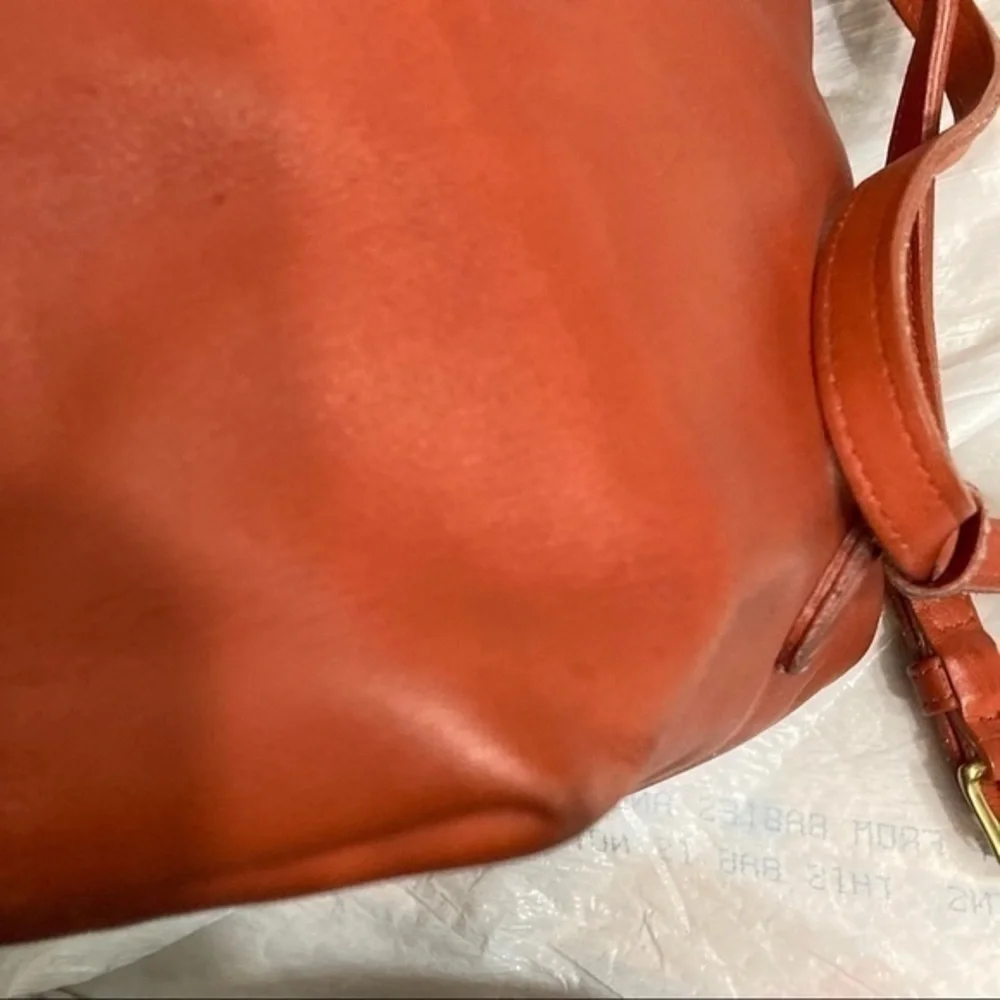Coach vintage RARE orange burnt sienna Leather mini backpack 4152