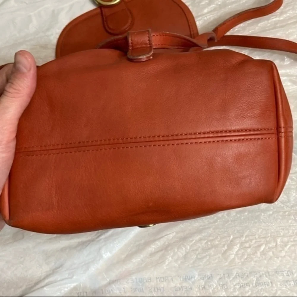 Coach vintage RARE orange burnt sienna Leather mini backpack 4152