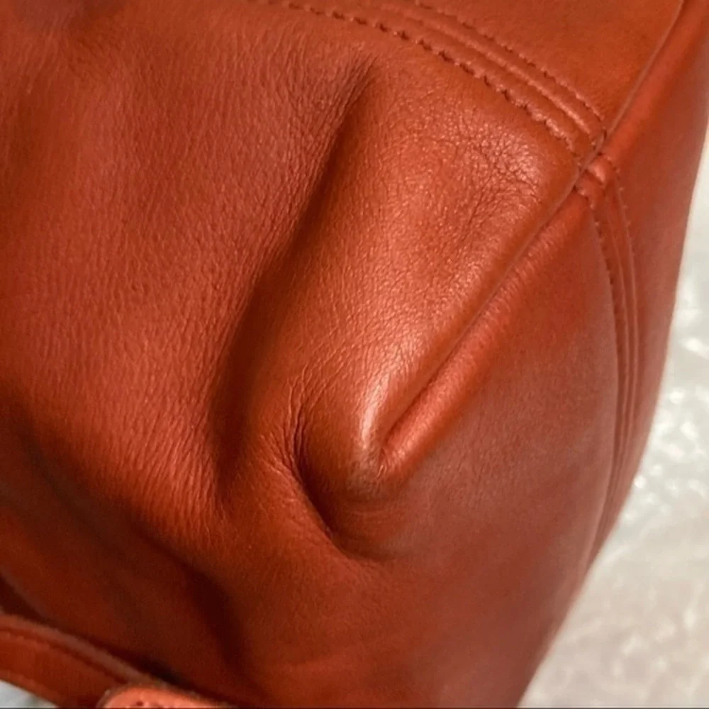 Coach vintage RARE orange burnt sienna Leather mini backpack 4152