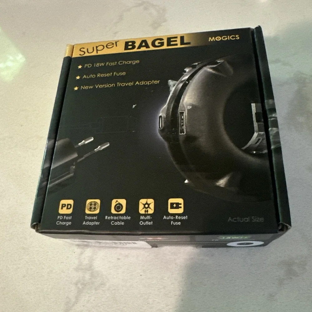 MOGICS Power Super Donut & Bagel - Share &Save the Space/Power strip/Adapter NEW