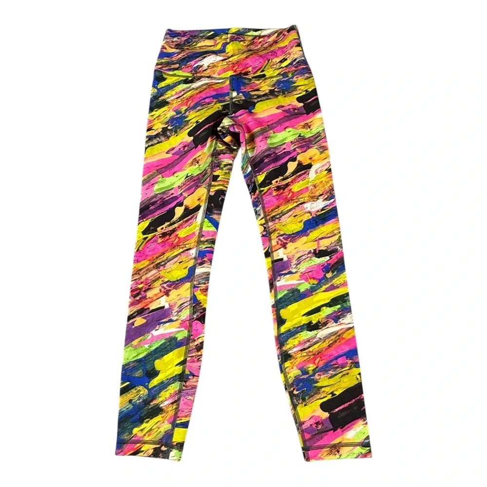 Lululemon Leggings Women's 6 Wunder Train Abstract‎ Print High Rise Activewear