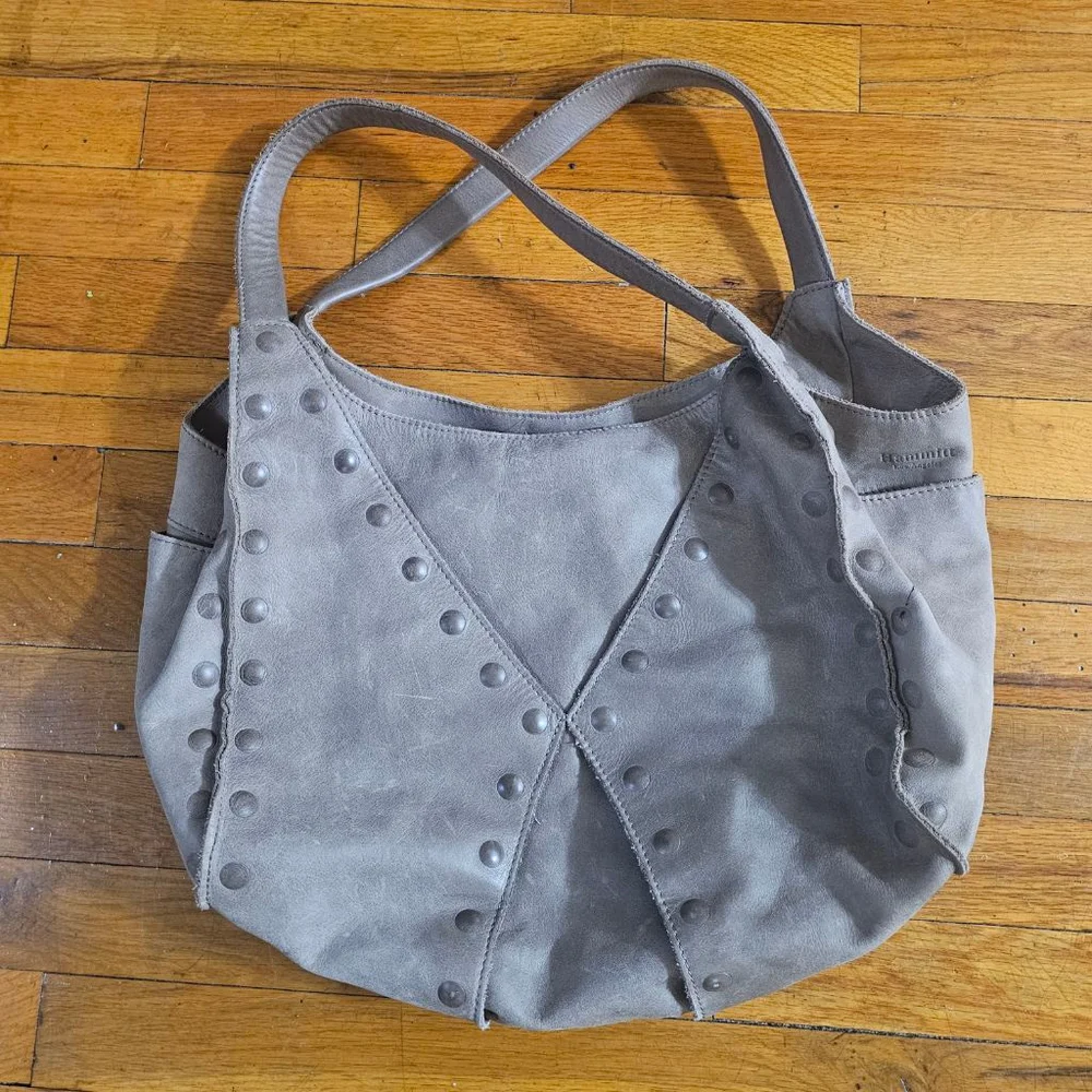 Women's Hammitt Gray Studded Hobo Bag One Size with Red Interior