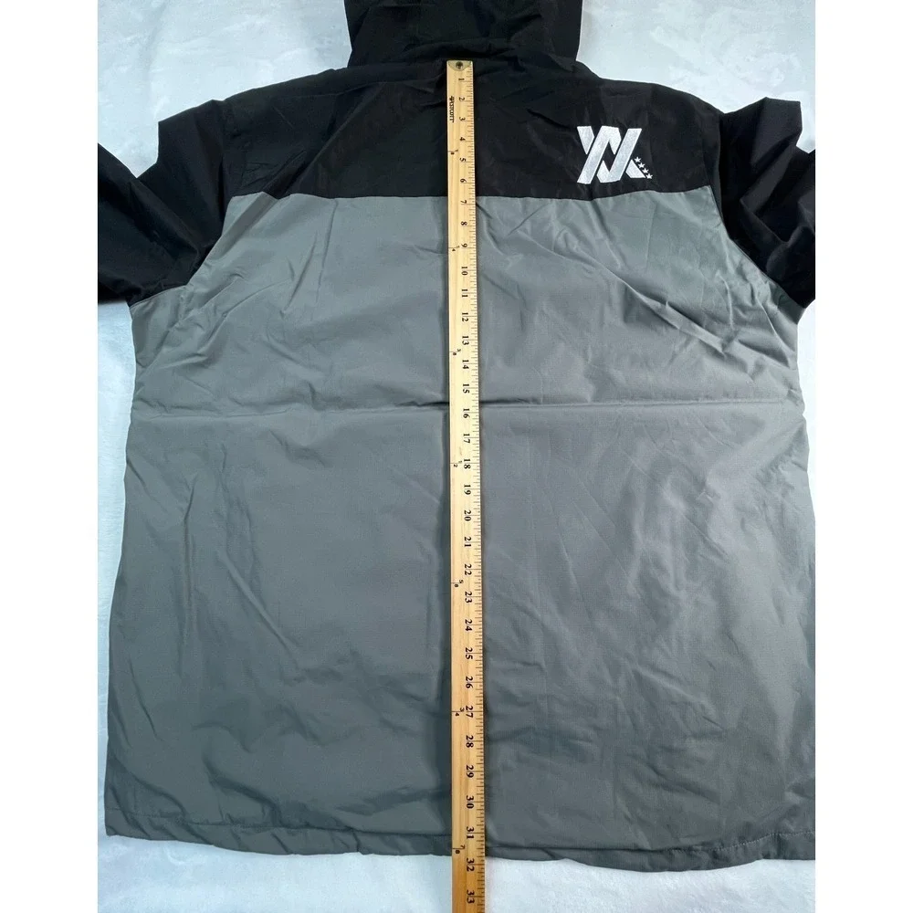 NWT‎ DIXXON Mens 2XL Tech Jacket Gray Hooded Rain Windbreaker Zippered Pockets
