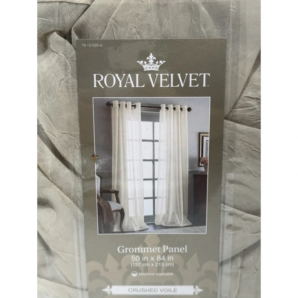 JCP‎ Royal Velvet Grommet Panel Crushed Voile 50