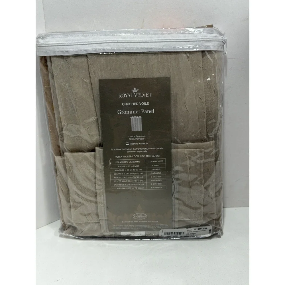 JCP‎ Royal Velvet Grommet Panel Crushed Voile 50