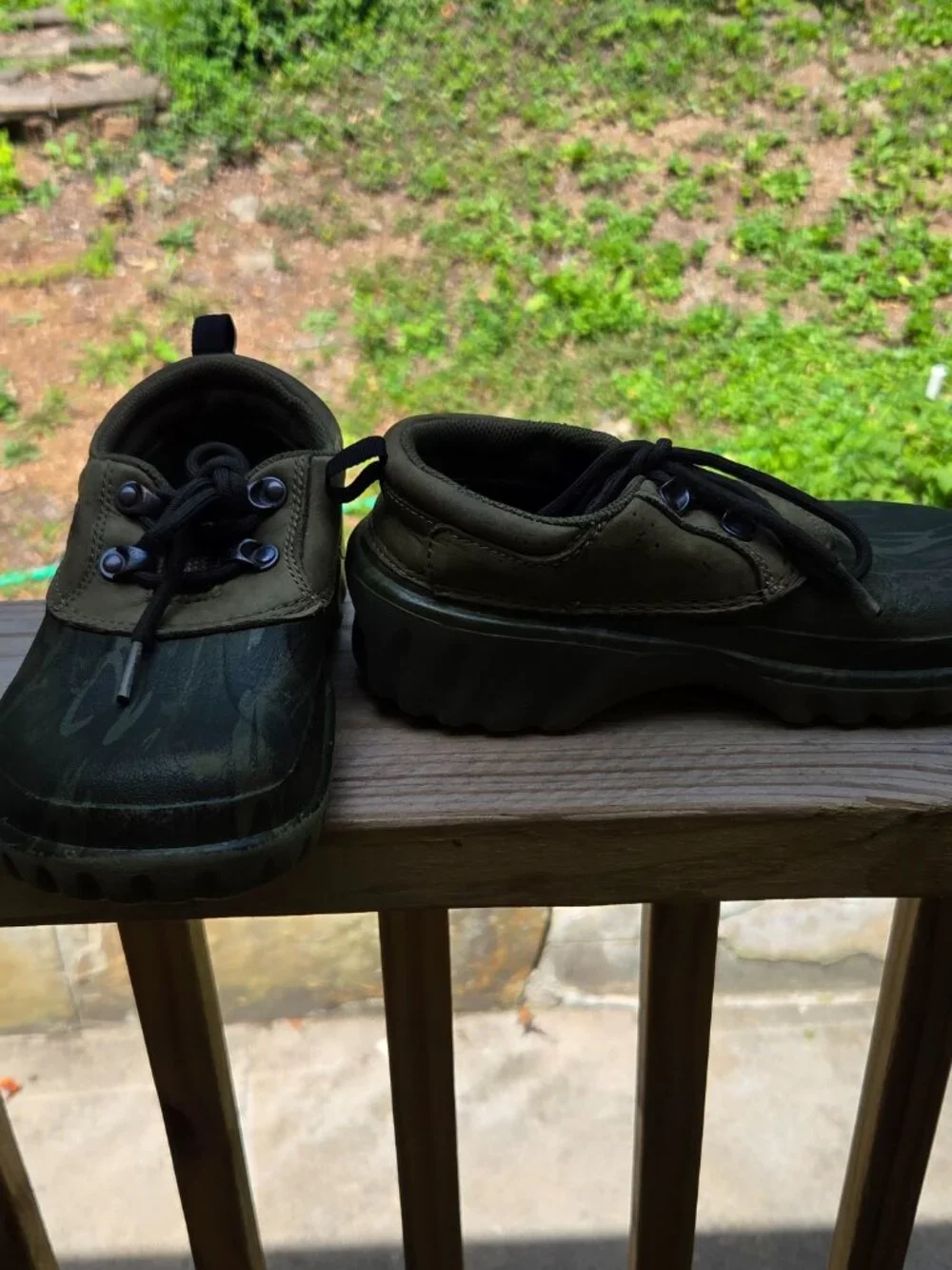 CROCS olive green