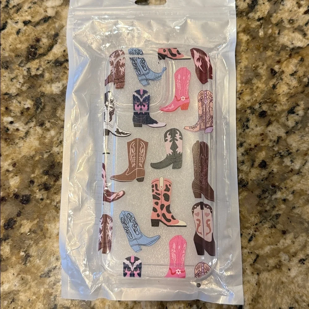 NWT‎ 16 Pro Max iPhone cowboy boot plastic case.