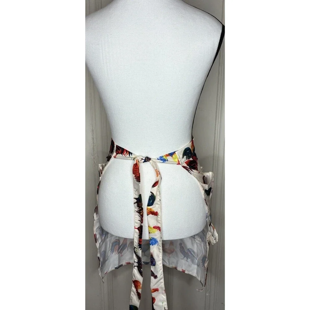 Chicken egg gathering apron 12 pockets tie at waist cottage country