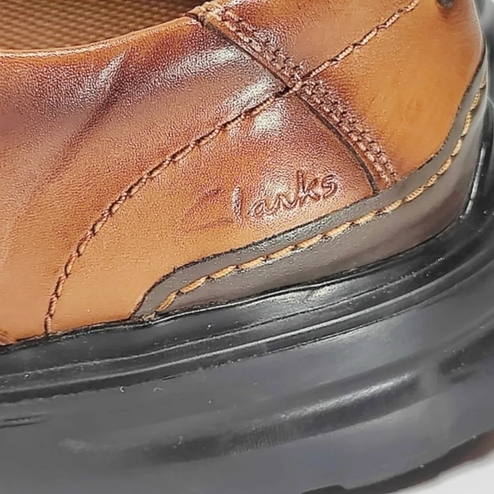 Clarks dress are leather