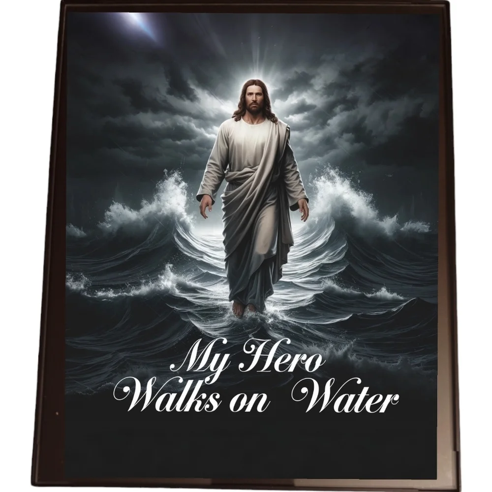 Jesus Walks On Water In A  8x10 Frame