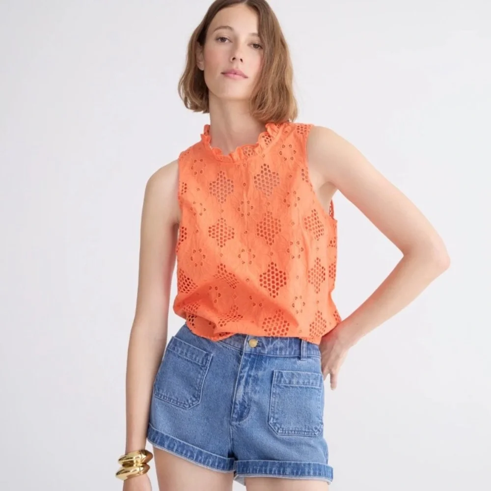 J. Crew Fleur top in Eyelet