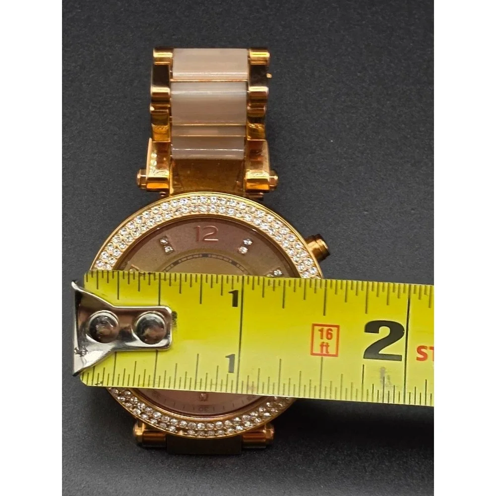 Michael Kors MK-5896‎ Parker Rose Gold Tone Blush Acetate Watch 051/012