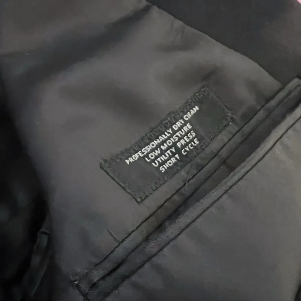 Jos A Bank Men's Two Button Sport Coat Jacket Black 100% Cashmere SIZE 39R