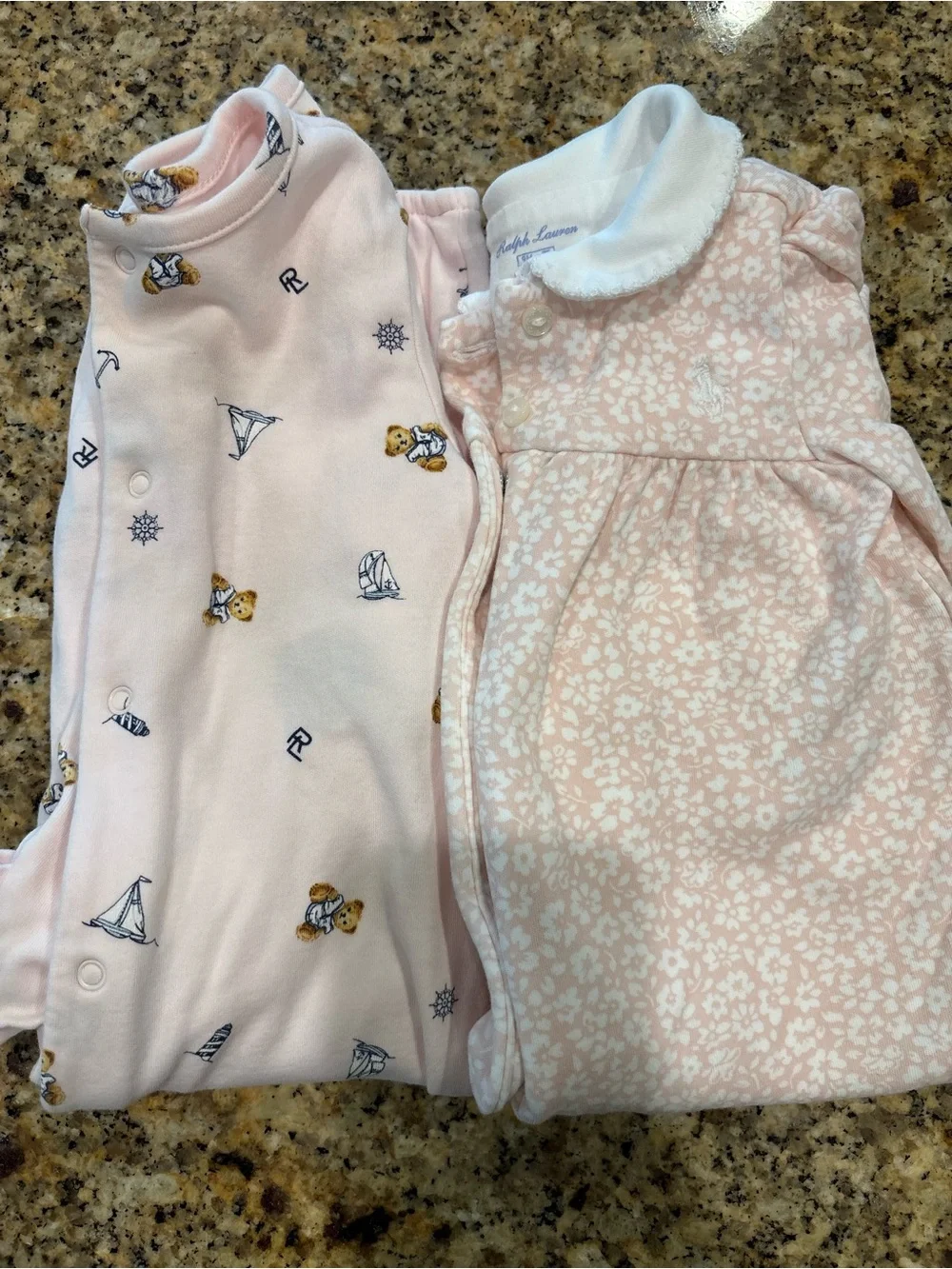 Ralph Lauren Light Pink Nautical Teddy Print and floral print