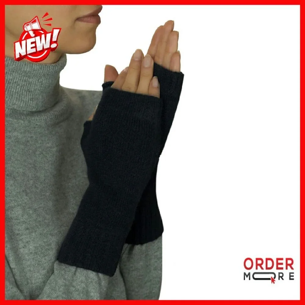 Women's Cashmere Fingerless Mittens Made in Scotland