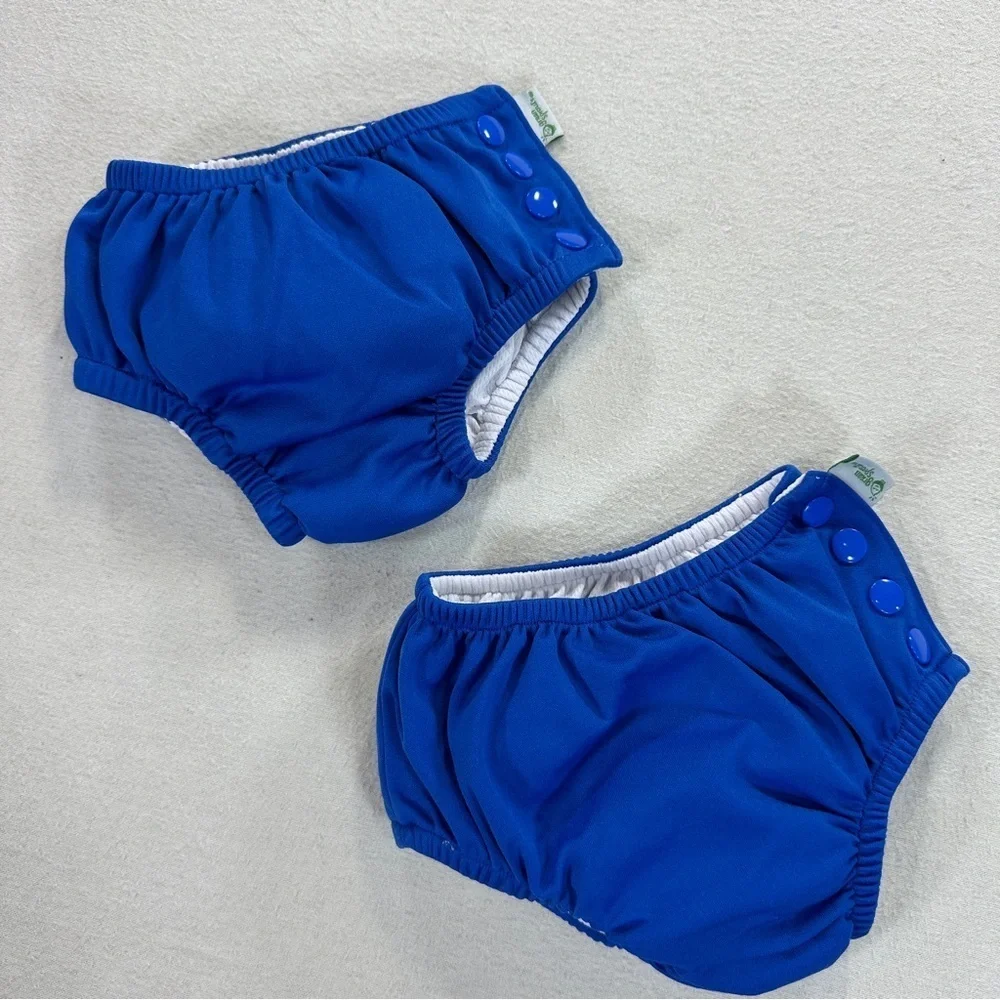 2 - Green Sprouts Vibrant Royal Blue Kids Swim Diaper Sz 12M