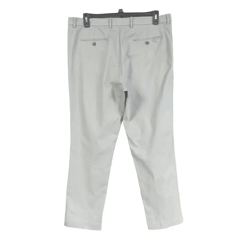 Perry Ellis Men's Essentials Slim Fit Gray Dress Pants
