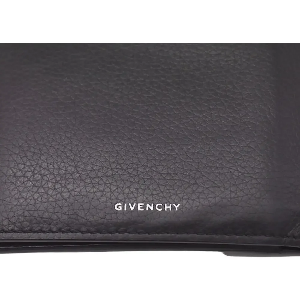 🔴 Givenchy 4G Logo 8CC Bifold Wallet - Black Leather