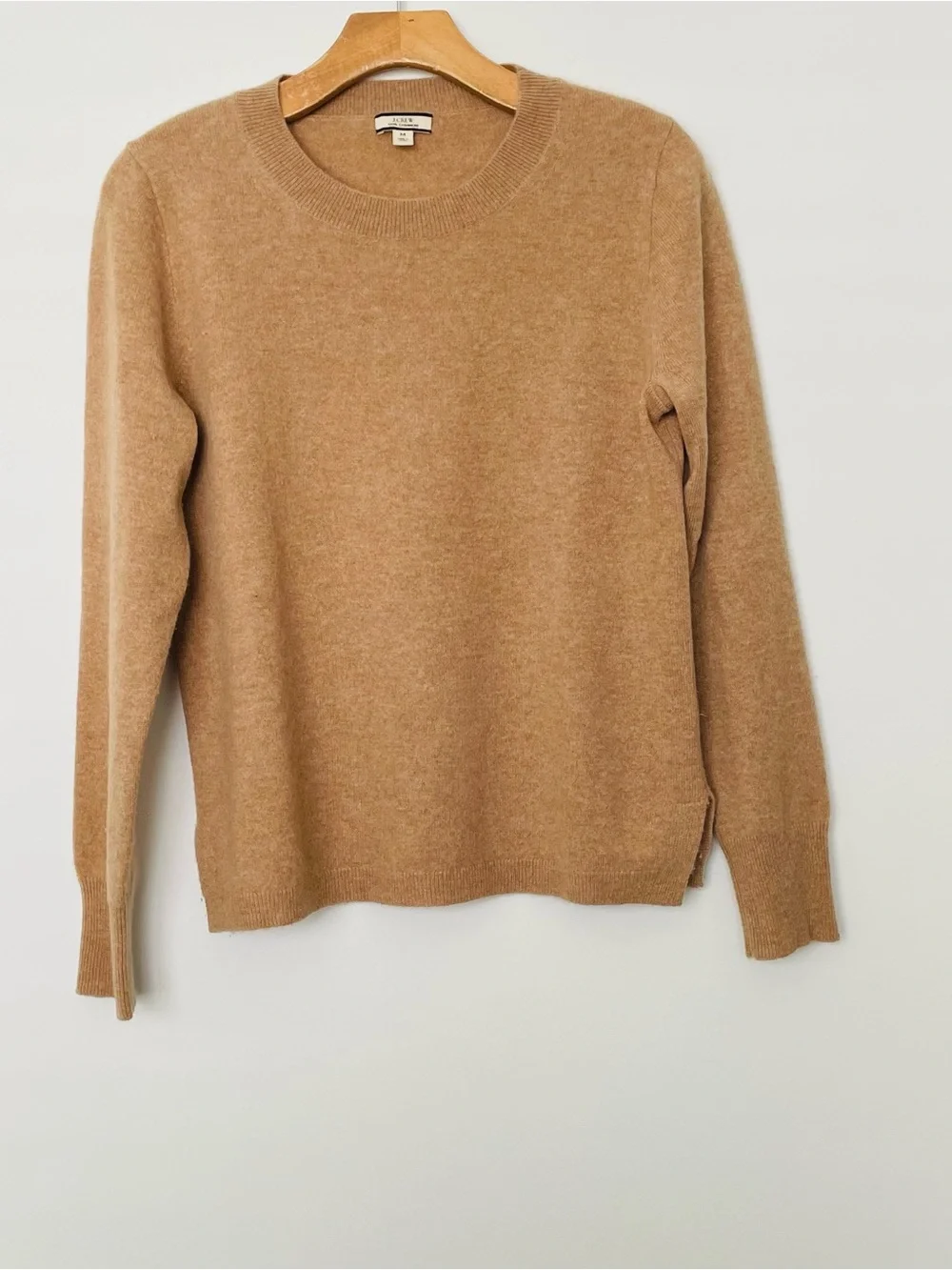 J. Crew Camel/Tan Crewneck Cashmere Sweater