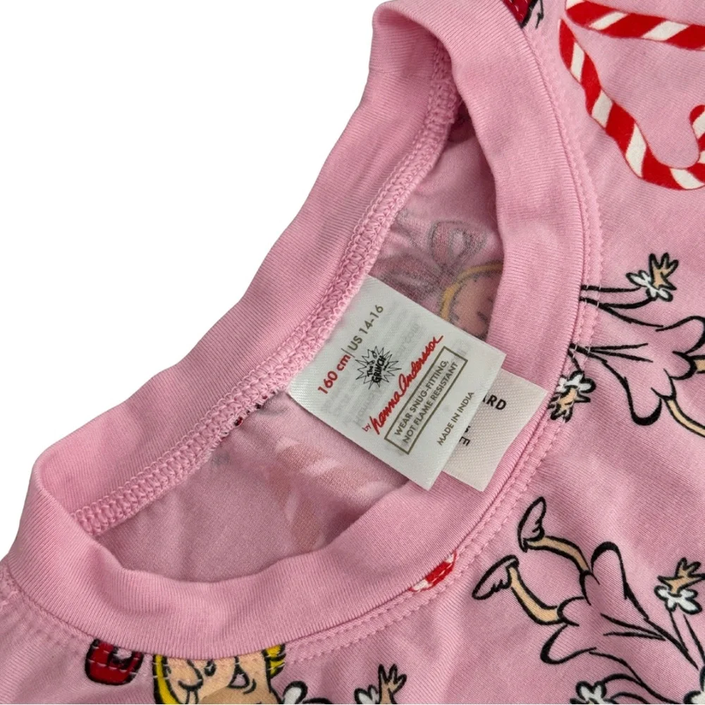 Hanna Andersson Dr. Seuss Cindy Lou Who The Grinch Pink Long Pajama Set  Girl 10