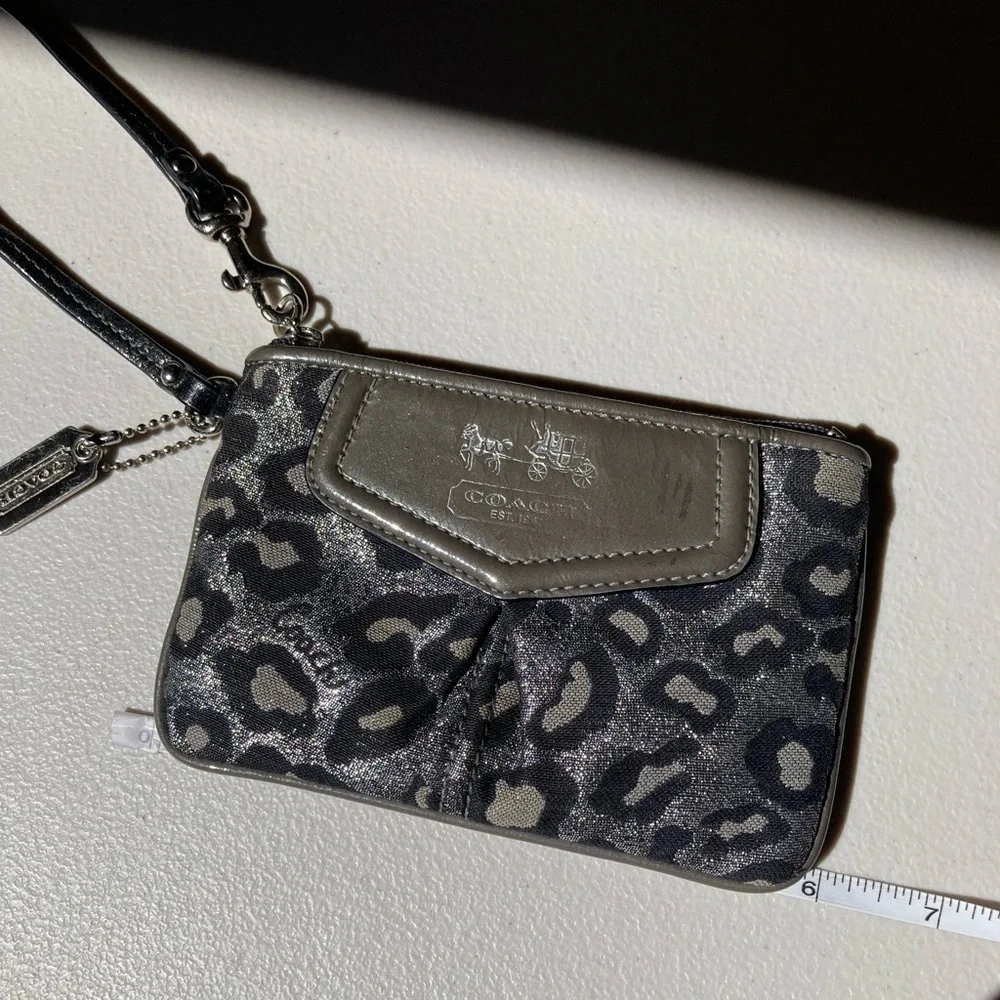Coach metallic silver